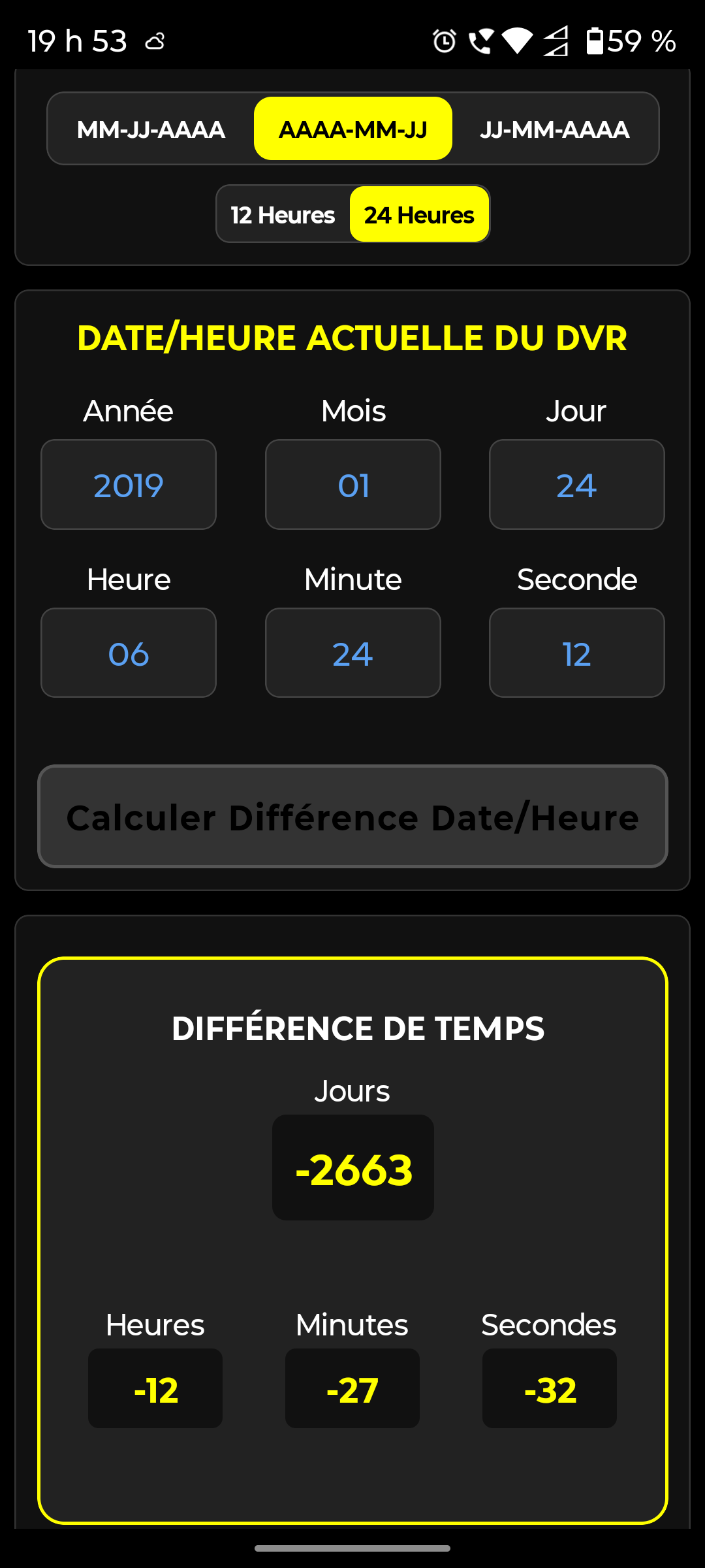 Page d'avertissement — vue 4