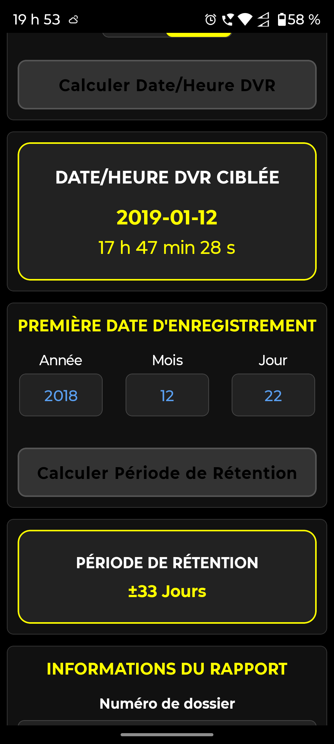 Page d'avertissement — vue 6